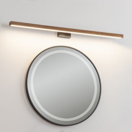 Brilagi - LED Koupelnové osvětlení zrcadla WOODY MIRROR LED/15W/230V 90 cm IP44 dub třešeň/černá