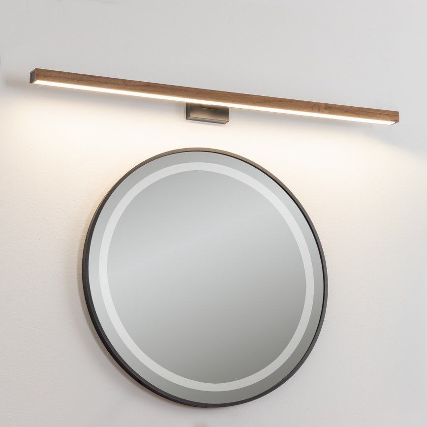 Brilagi - LED Koupelnové osvětlení zrcadla WOODY MIRROR LED/15W/230V 90 cm IP44 dub třešeň/černá
