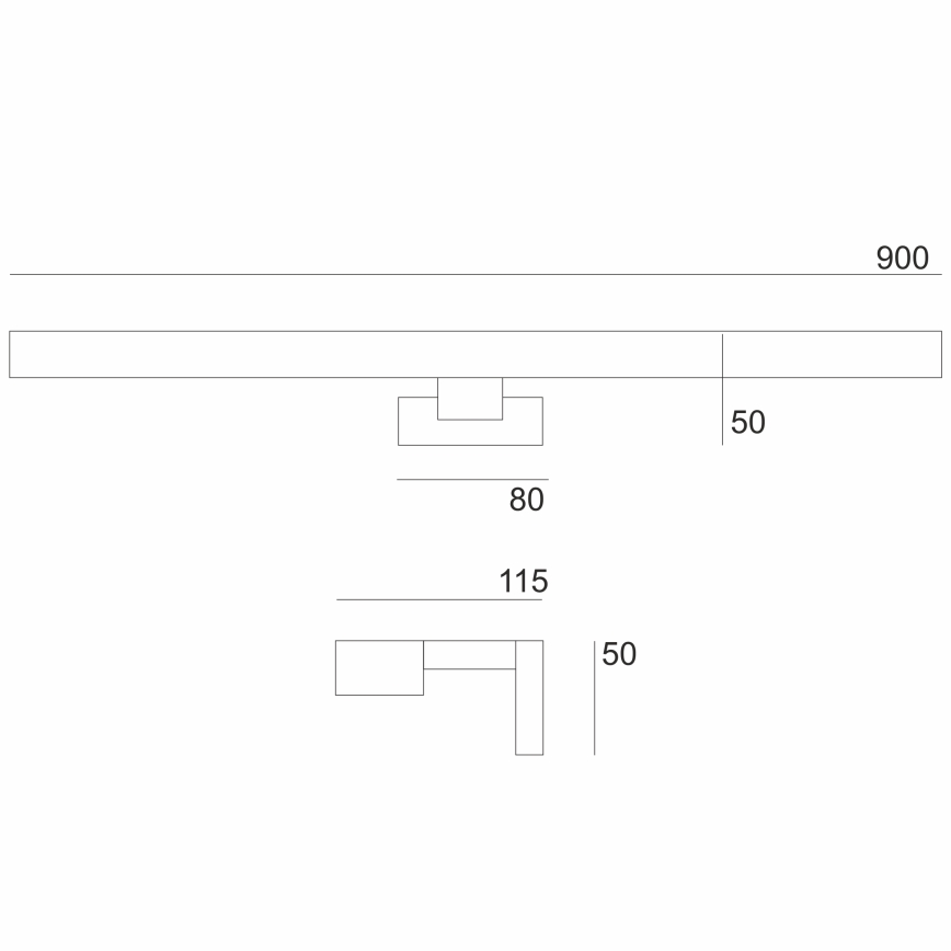 Brilagi - LED Koupelnové osvětlení zrcadla WOODY MIRROR LED/15W/230V 90 cm IP44 dub třešeň/černá