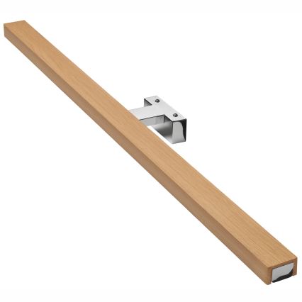 Brilagi - LED Koupelnové osvětlení zrcadla WOODY MIRROR LED/15W/230V 90 cm IP44 dub/lesklý chrom