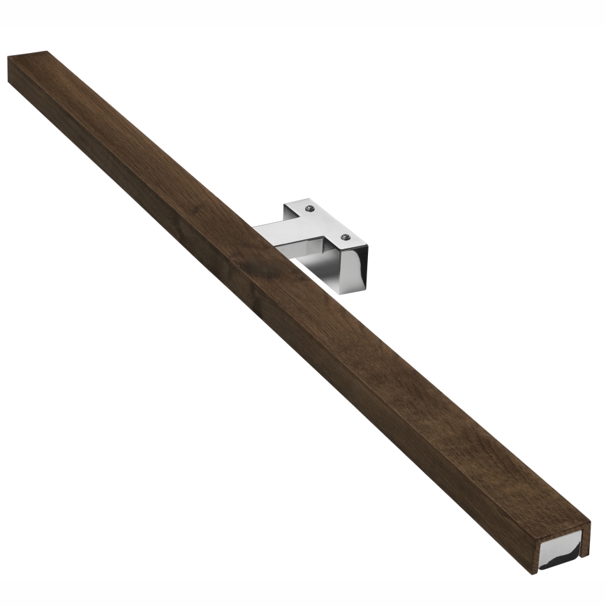 Brilagi - LED Koupelnové osvětlení zrcadla WOODY MIRROR LED/15W/230V 90 cm IP44 dub ořech/lesklý chrom