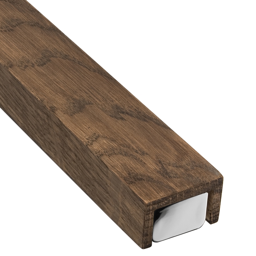 Brilagi - LED Koupelnové osvětlení zrcadla WOODY MIRROR LED/15W/230V 90 cm IP44 dub ořech/lesklý chrom