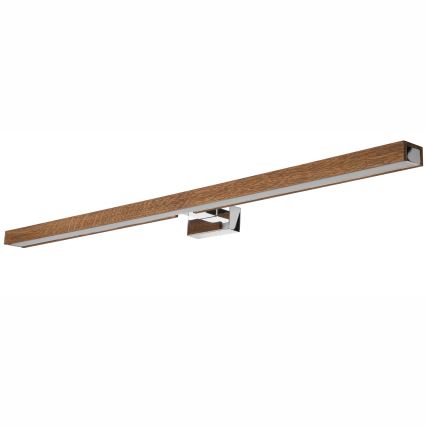 Brilagi - LED Koupelnové osvětlení zrcadla WOODY MIRROR LED/15W/230V 90 cm IP44 dub třešeň/lesklý chrom