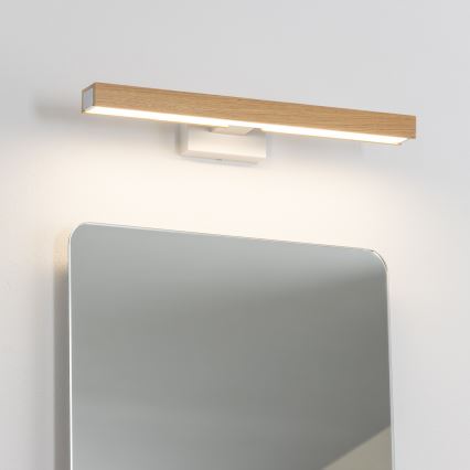 Brilagi - LED Koupelnové osvětlení zrcadla WOODY MIRROR LED/8W/230V 40 cm IP44 dub/bílá