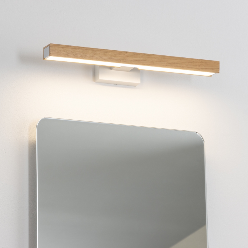 Brilagi - LED Koupelnové osvětlení zrcadla WOODY MIRROR LED/8W/230V 40 cm IP44 dub/bílá