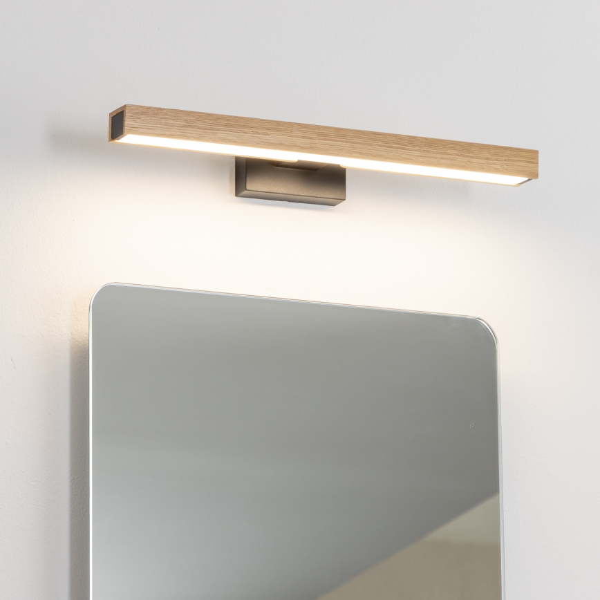 Brilagi - LED Koupelnové osvětlení zrcadla WOODY MIRROR LED/8W/230V 40 cm IP44 dub/černá