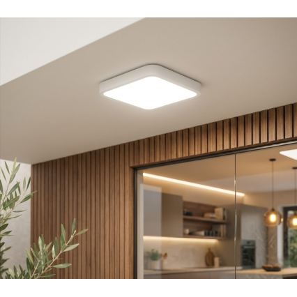 Brilagi - LED Koupelnové stropní svítidlo ZENNA LED/18W/230V 28,5x28,5 cm IP44 bílá
