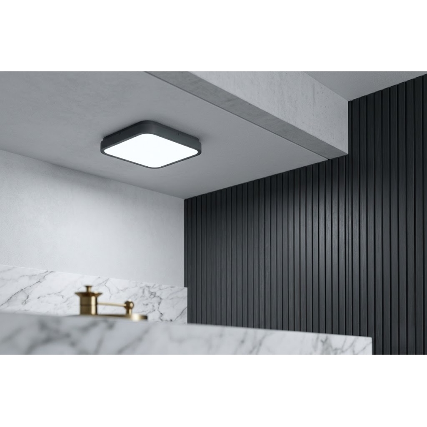 BRILAGI - LED Koupelnové stropní svítidlo ZENNA LED/24W/230V 34,5x34,5 cm IP44 antracit