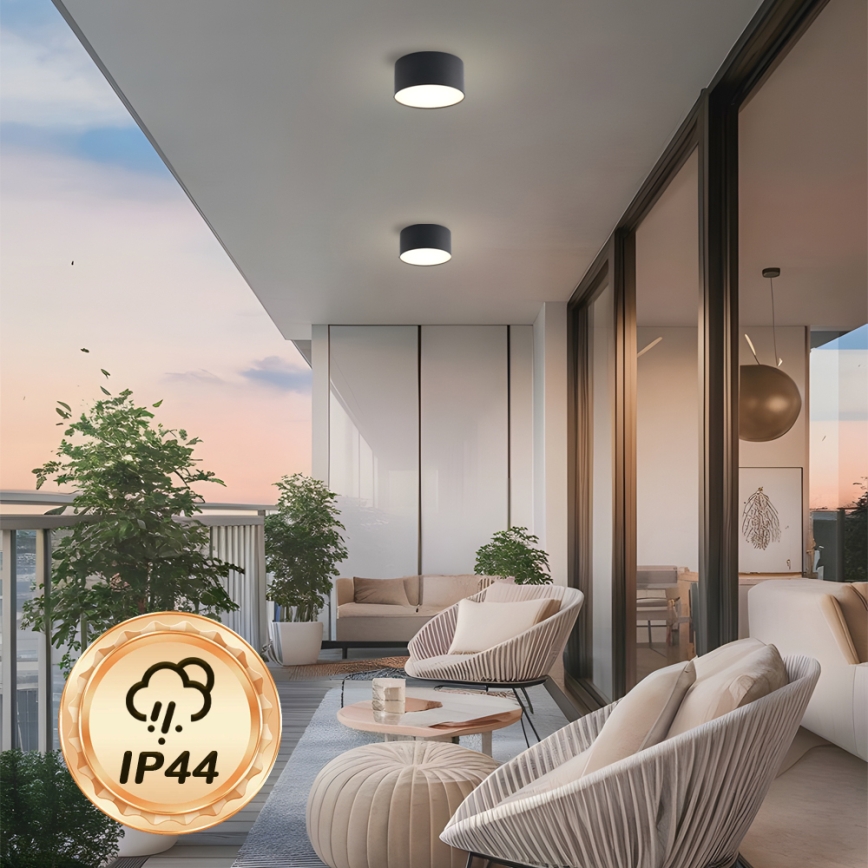 Brilagi - LED Koupelnové stropní svítidlo FORIS LED/14W/230V pr. 12 cm černá IP44