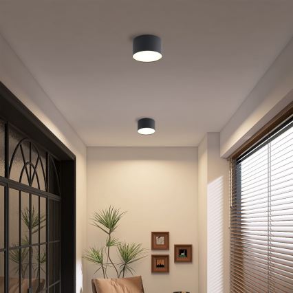 Brilagi - LED Koupelnové stropní svítidlo FORIS LED/9W/230V pr. 9 cm černá IP44
