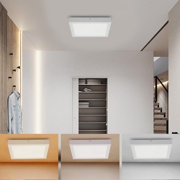 Brilagi - LED Koupelnové stropní svítidlo FRAME LED/24W/230V 30x30 cm 3000/4000/6000K IP44 bílá