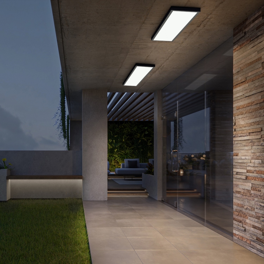 Brilagi- LED Koupelnové stropní svítidlo FRAME LED/40W/230V 120x30 cm IP44 černá