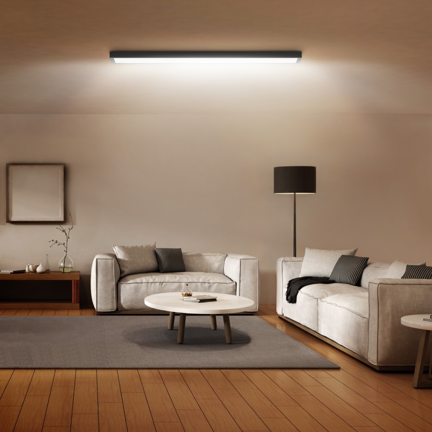 Brilagi - LED Koupelnové stropní svítidlo FRAME LED/50W/230V 120x30 cm IP44 černá