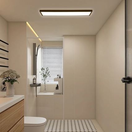 Brilagi - LED Koupelnové stropní svítidlo FRAME LED/50W/230V 120x30 cm IP44 černá
