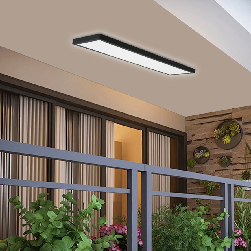 Brilagi - LED Koupelnové stropní svítidlo FRAME LED/50W/230V 120x30 cm IP44 černá