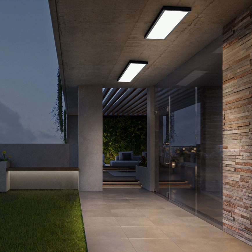 Brilagi - LED Koupelnové stropní svítidlo FRAME LED/50W/230V 120x30 cm IP44 černá