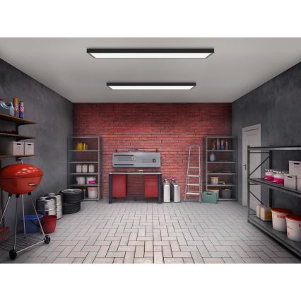 Brilagi - LED Koupelnové stropní svítidlo FRAME LED/50W/230V 120x30 cm IP44 černá