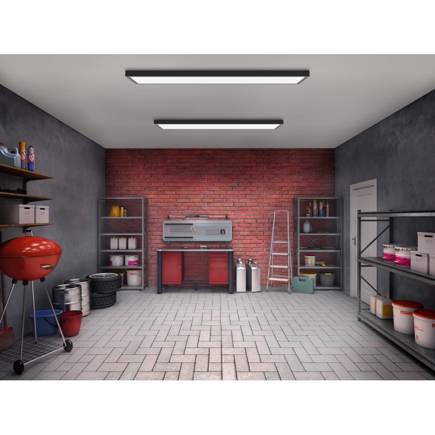 Brilagi - LED Koupelnové stropní svítidlo FRAME LED/50W/230V 120x30 cm IP44 černá