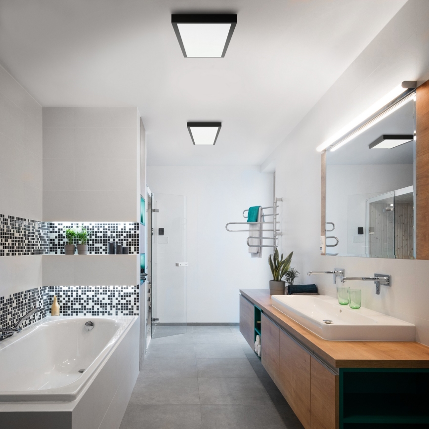 Brilagi - LED Koupelnové stropní svítidlo FRAME LED/50W/230V 120x30 cm IP44 černá