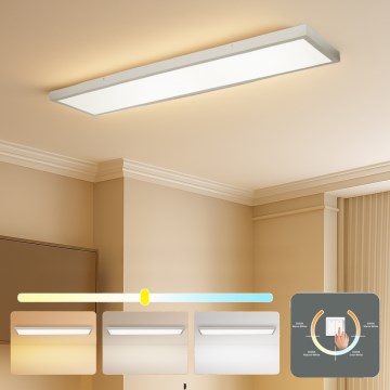 Brilagi - LED Koupelnové stropní svítidlo FRAME LED/50W/230V 3000/4000/6000K 120x30 cm IP44 stříbrná
