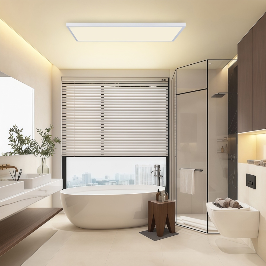 Brilagi - LED Koupelnové stropní svítidlo FRAME LED/96W/230V 120x60 cm 3000/4000/6000K IP44 bílá