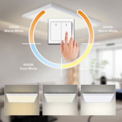 Brilagi - LED Koupelnové stropní svítidlo FRAME LED/96W/230V 120x60 cm 3000/4000/6000K IP44 bílá