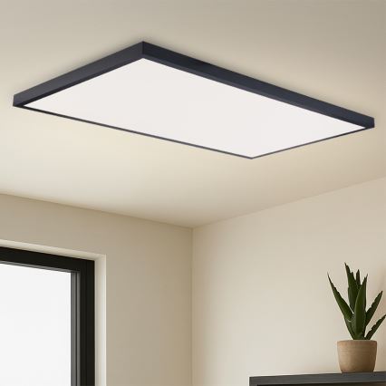 Brilagi - LED Koupelnové stropní svítidlo FRAME LED/96W/230V 120x60 cm 3000/4000/6000K IP44 černá