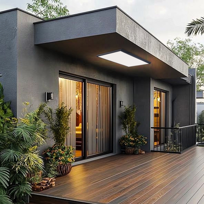 Brilagi - LED Koupelnové stropní svítidlo FRAME LED/96W/230V 120x60 cm 3000/4000/6000K IP44 černá