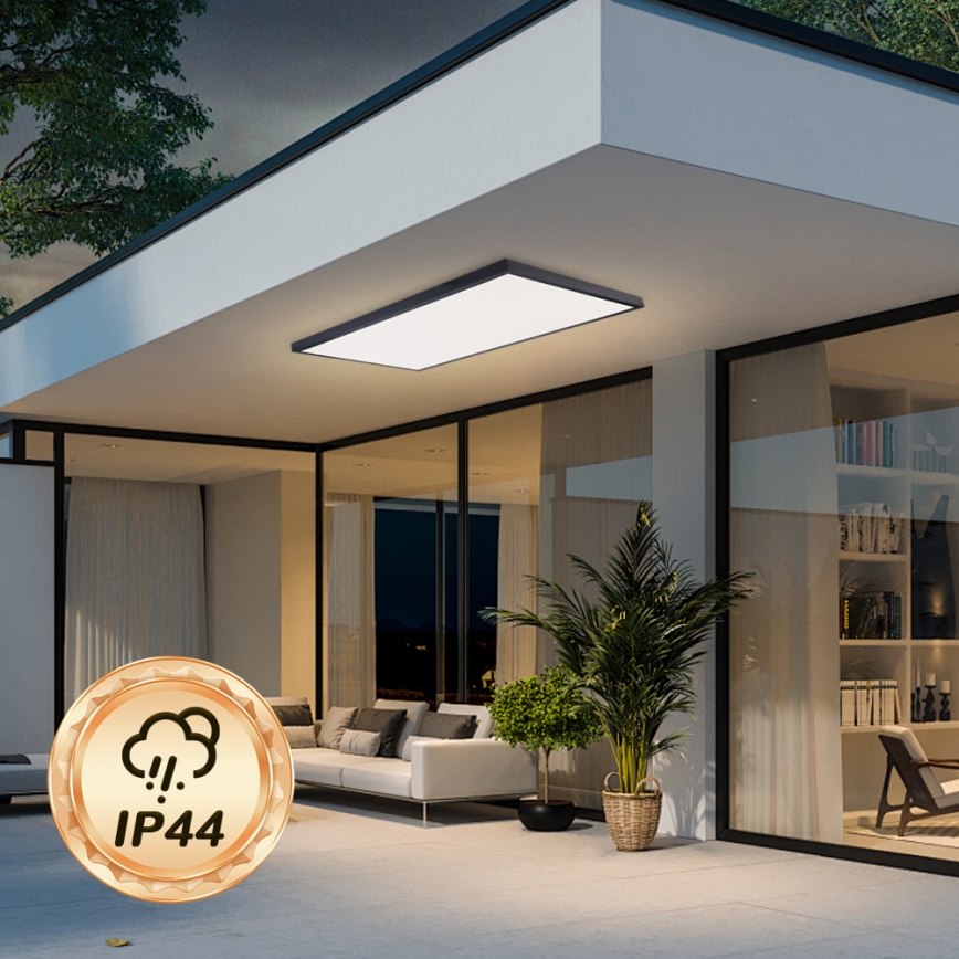 Brilagi - LED Koupelnové stropní svítidlo FRAME LED/96W/230V 120x60 cm 3000/4000/6000K IP44 černá