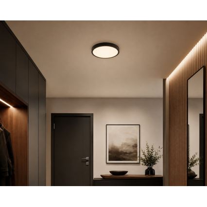 Brilagi - LED Koupelnové stropní svítidlo ZENNA LED/18W/230V pr. 29,5 cm IP44 černá