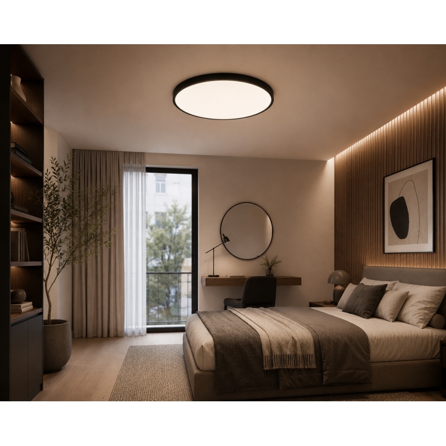 Brilagi - LED Koupelnové stropní svítidlo ZENNA LED/36W/230V pr. 42 cm IP44 černá