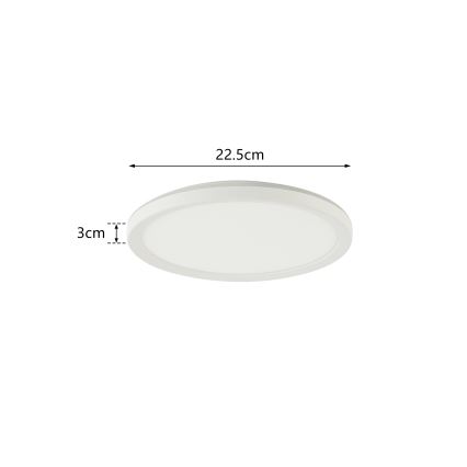 Brilagi - LED Koupelnové stropní svítidlo ULTRA SLIM LED/12W/230V pr. 22,5 cm bílá IP54