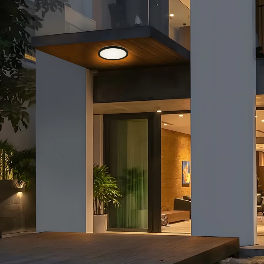 Brilagi - LED Koupelnové stropní svítidlo ULTRA SLIM LED/12W/230V pr. 22,5 cm černá IP54