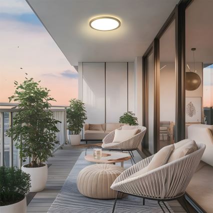 Brilagi - LED Koupelnové stropní svítidlo ULTRA SLIM LED/12W/230V pr. 22,5 cm zlatá IP54