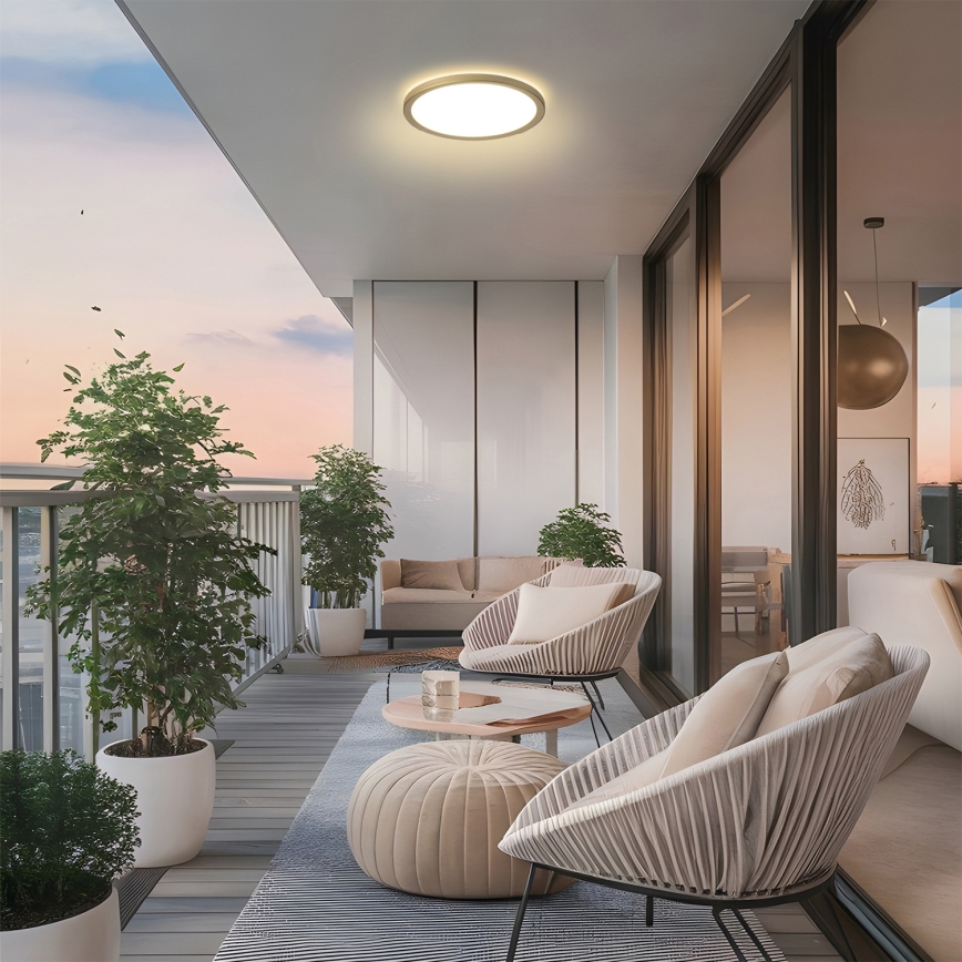 Brilagi - LED Koupelnové stropní svítidlo ULTRA SLIM LED/12W/230V pr. 22,5 cm zlatá IP54