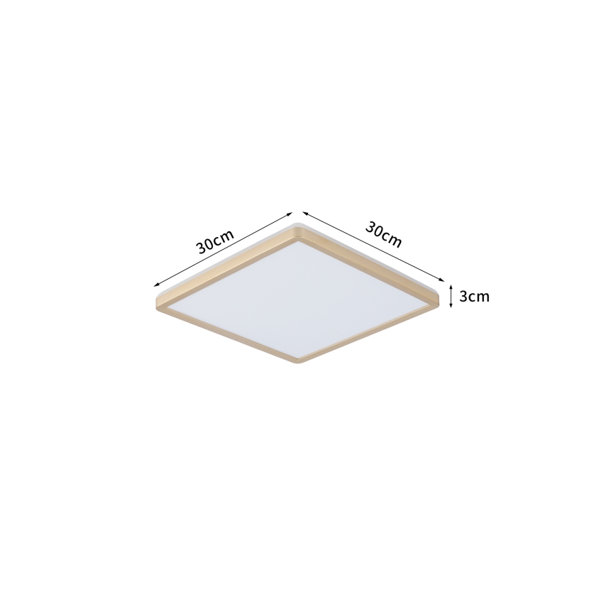 Brilagi - LED Koupelnové stropní svítidlo ULTRA SLIM LED/18W/230V 30x30 cm zlatá IP54