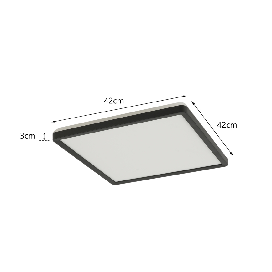 Brilagi - LED Koupelnové stropní svítidlo ULTRA SLIM LED/24W/230V 42x42 cm černá IP54