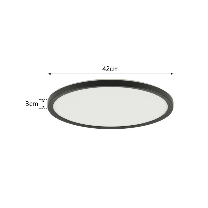 Brilagi - LED Koupelnové stropní svítidlo ULTRA SLIM LED/24W/230V pr. 42 cm černá IP54