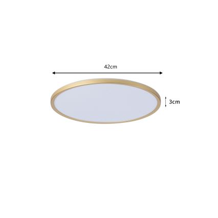Brilagi - LED Koupelnové stropní svítidlo ULTRA SLIM LED/24W/230V pr. 42 cm zlatá IP54