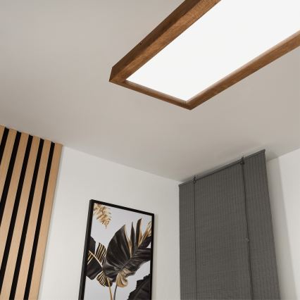 Brilagi - LED Koupelnové stropní svítidlo WOODY FRAME LED/40W/230V 120x30 cm IP44 dub třešeň