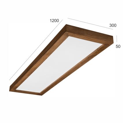 Brilagi - LED Koupelnové stropní svítidlo WOODY FRAME LED/40W/230V 120x30 cm IP44 dub třešeň