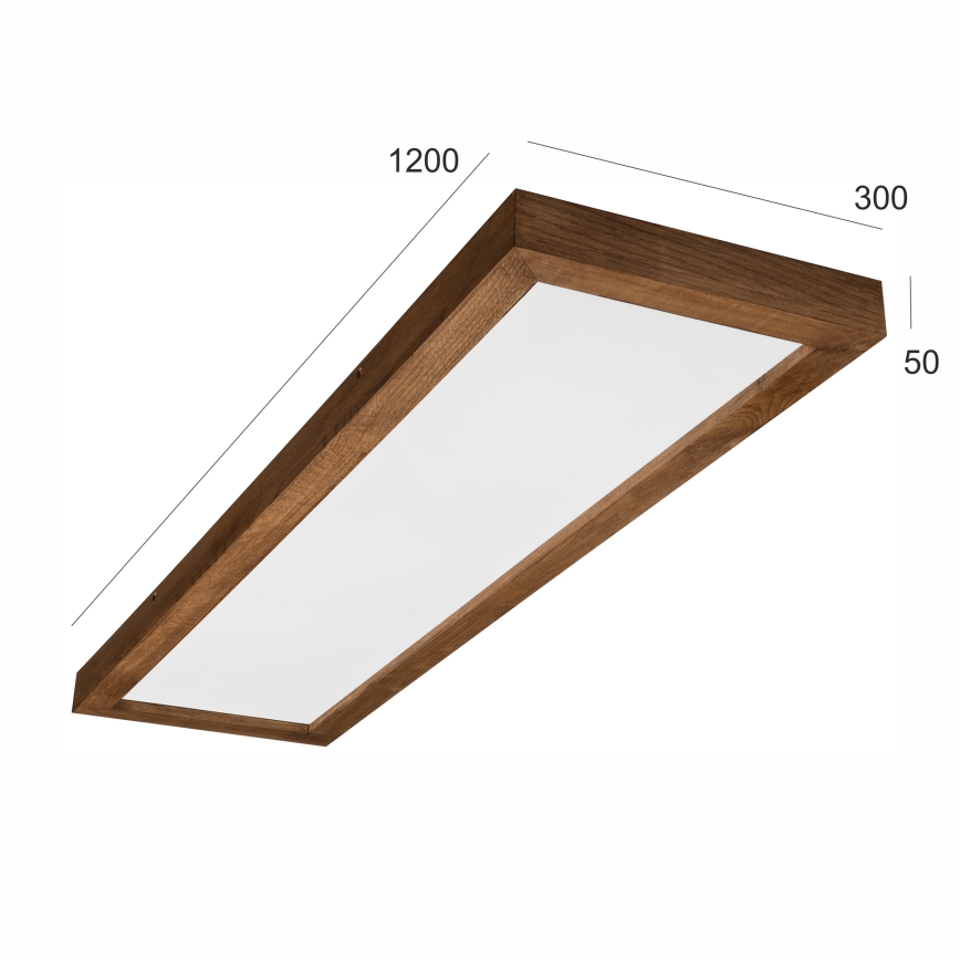 Brilagi - LED Koupelnové stropní svítidlo WOODY FRAME LED/40W/230V 120x30 cm IP44 dub třešeň