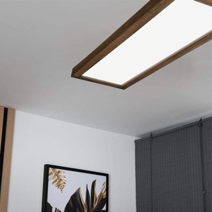 Brilagi - LED Koupelnové stropní svítidlo WOODY FRAME LED/50W/230V 120x30 cm IP44 dub ořech