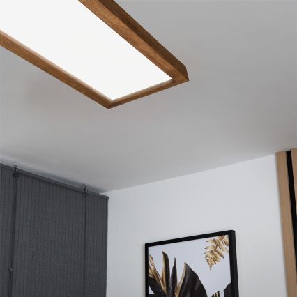 Brilagi - LED Koupelnové stropní svítidlo WOODY FRAME LED/50W/230V 120x30 cm IP44 dub třešeň