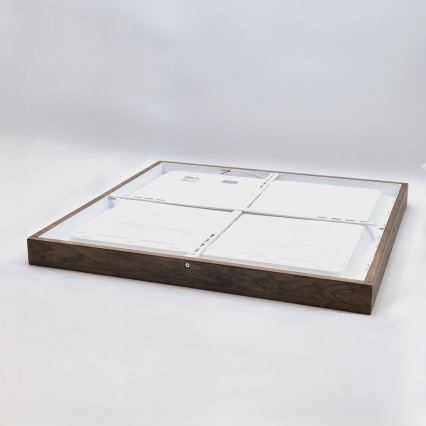 Brilagi - LED Koupelnové stropní svítidlo WOODY FRAME LED/50W/230V 60x60 cm IP44 dub ořech