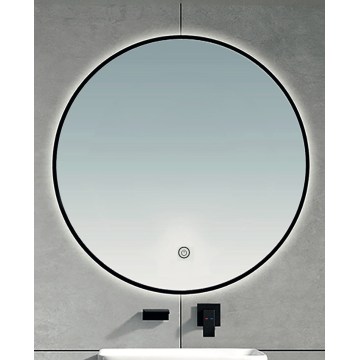 Brilagi - LED Koupelnové zrcadlo VENA BLACK LED/19W/230V pr. 60 cm IP44 CRI 90 stmívatelné + CCT