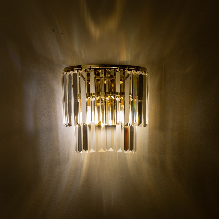 Brilagi - LED Křišťálové nástěnné svítidlo MOZART 2xE14/40W/230V zlatá