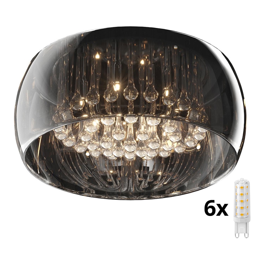 Brilagi - LED Křišťálové stropní svítidlo JEWEL 6xG9/42W/230V