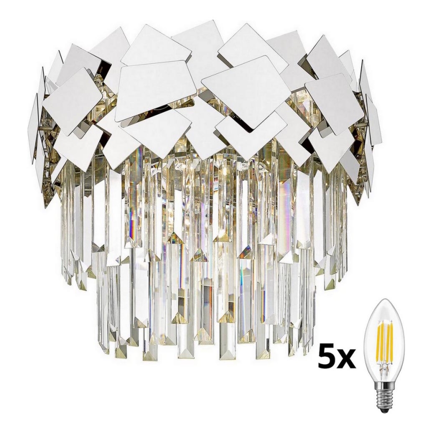 Brilagi - LED Křišťálové stropní svítidlo MIRAGE 5xE14/40W/230V