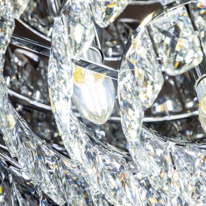 Brilagi - LED Křišťálové stropní svítidlo VELURE 5xE14/40W/230V černá